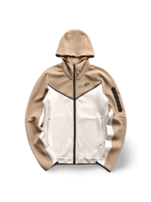 NK TECH FLEECE – ALMOND BROWN/WHITE (complete)